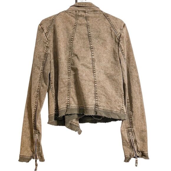 Free People Collapsing Twill Jacket Cotton in Military - Picture 6 of 9